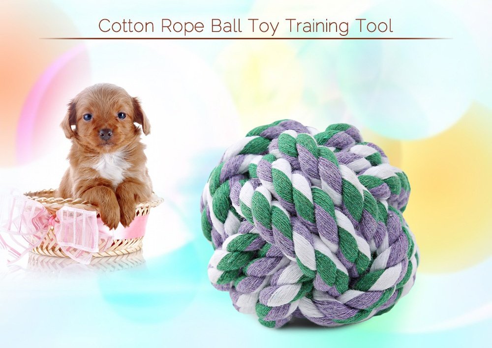 Weave Cotton Rope Knot Ball Dog Biting Toy
