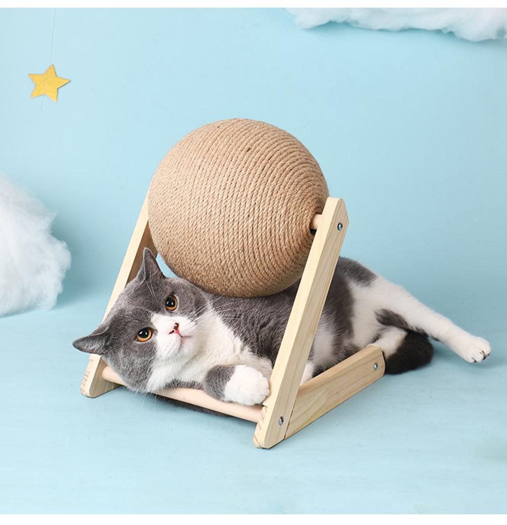 Sleek Wood And Sisal Vertical Cat Toy: The Ultimate Furniture