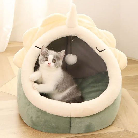 Adorable Dinosaur Cat House with Toy