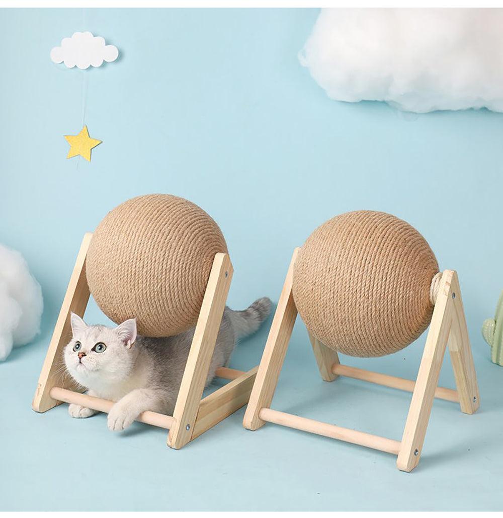 Sleek Wood And Sisal Vertical Cat Toy: The Ultimate Furniture