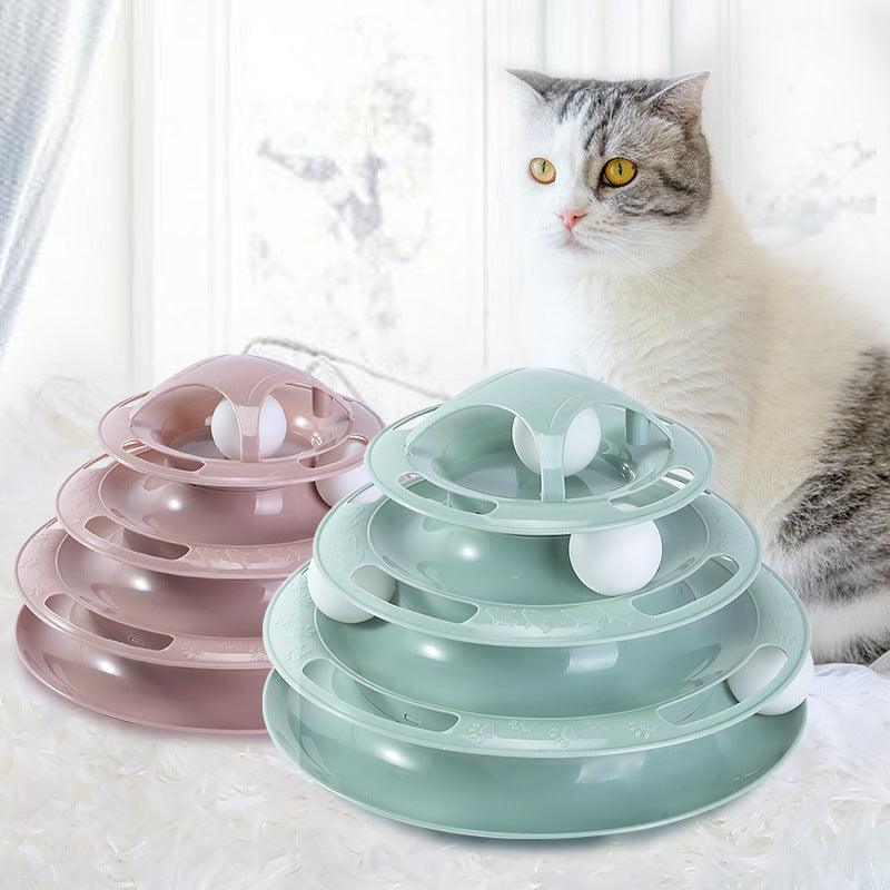 Four-Tier Cat Interactive Turntable Toy - Wholesale Edition