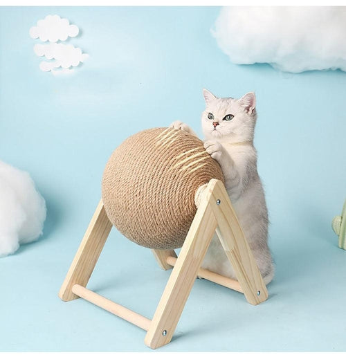 Sleek Wood And Sisal Vertical Cat Toy: The Ultimate Furniture