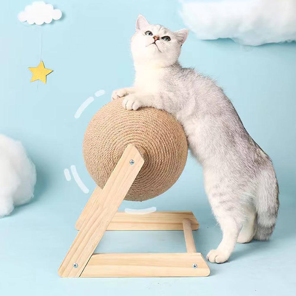 Sleek Wood And Sisal Vertical Cat Toy: The Ultimate Furniture