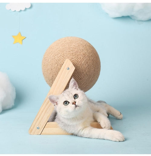 Sleek Wood And Sisal Vertical Cat Toy: The Ultimate Furniture