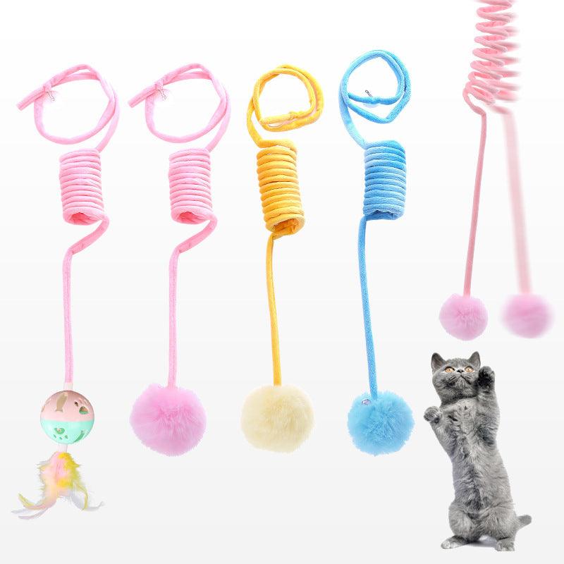 Interactive Plush Spring Cat Toy