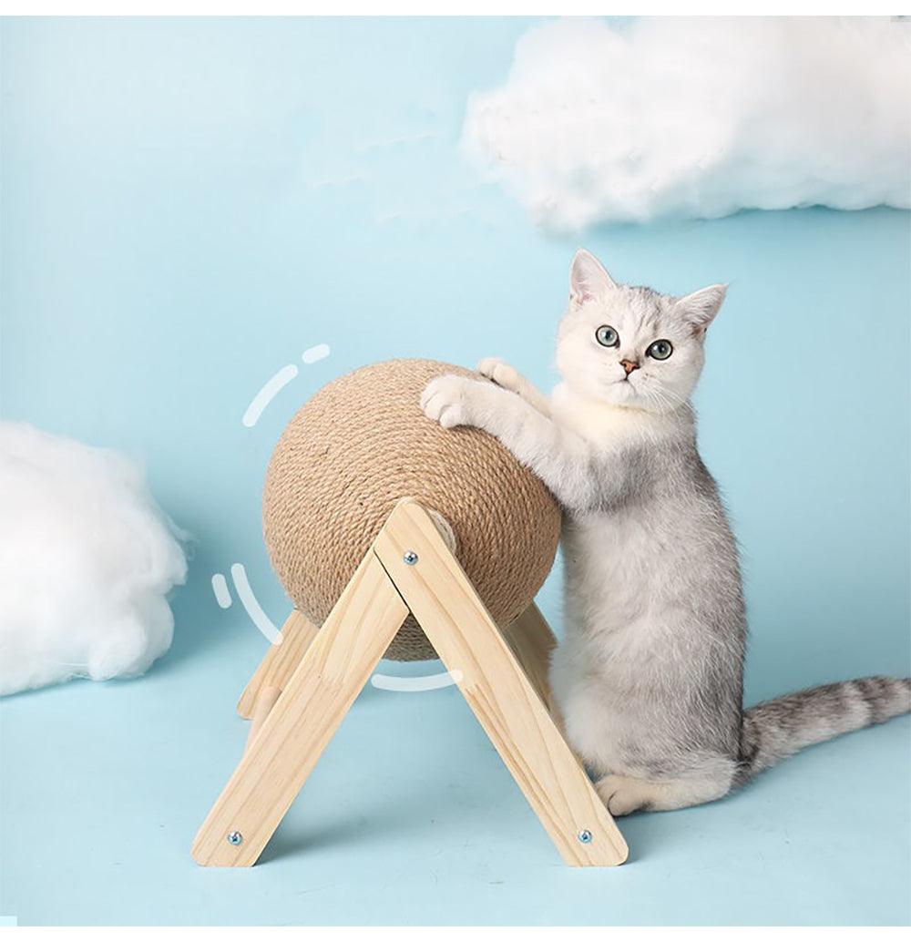 Sleek Wood And Sisal Vertical Cat Toy: The Ultimate Furniture