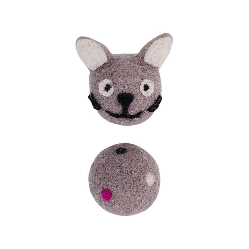 Colorful Interactive Cat Toy Made With Felt With Bell Sound