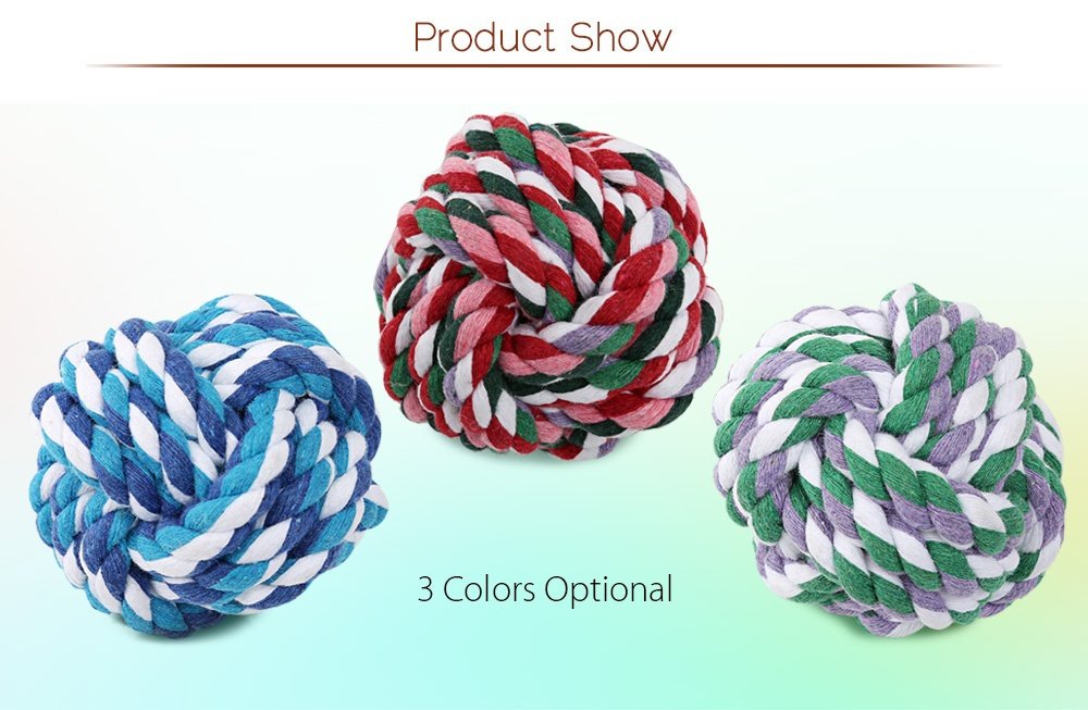 Weave Cotton Rope Knot Ball Dog Biting Toy