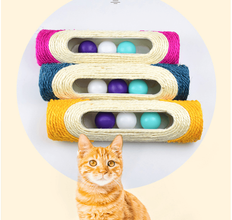 Sisal Drum Cat Toy - Engaging And Durable Chew Toy For Feline Fun